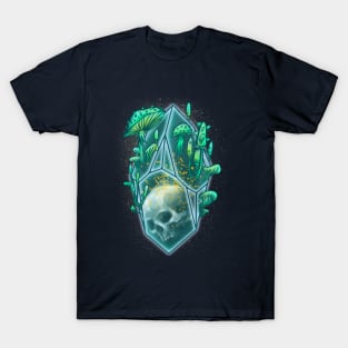 Crystal Skull with Mushrooms T-Shirt